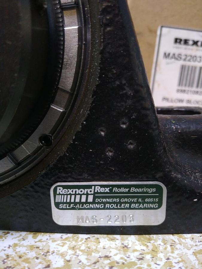 Used Rexnord,MAS2203,Pillow Block Bearing  2- 3/16 INCH NOS