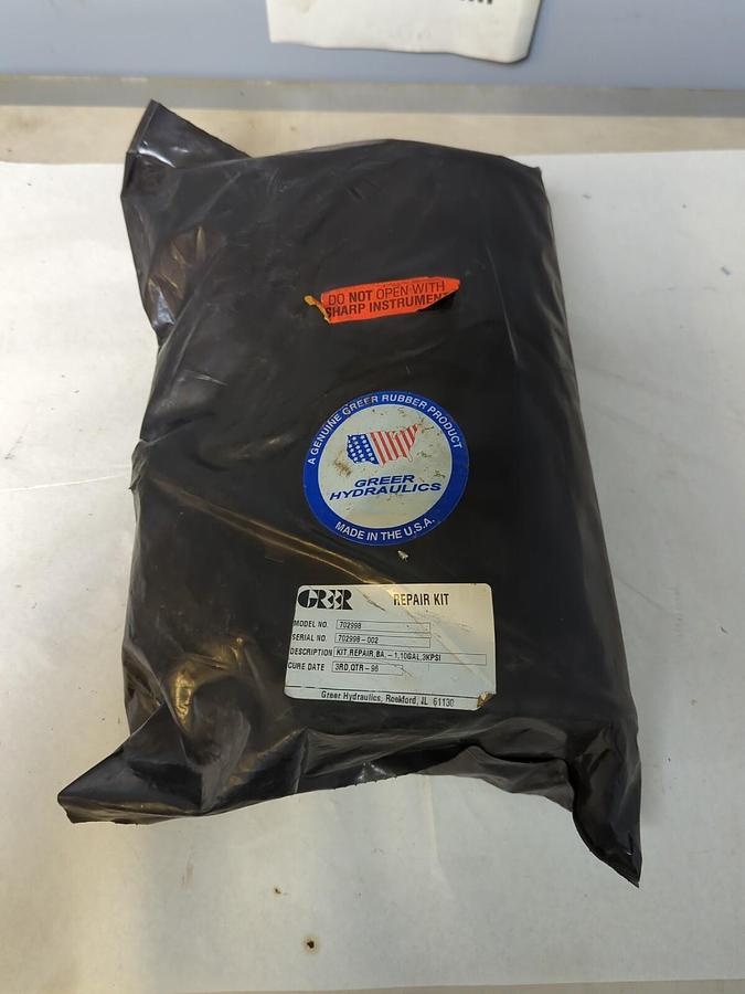 Used GREER HYDRAULICS,702998,REPAIR KIT 10GAL 3KPSI NEW SEALED PACKAGE