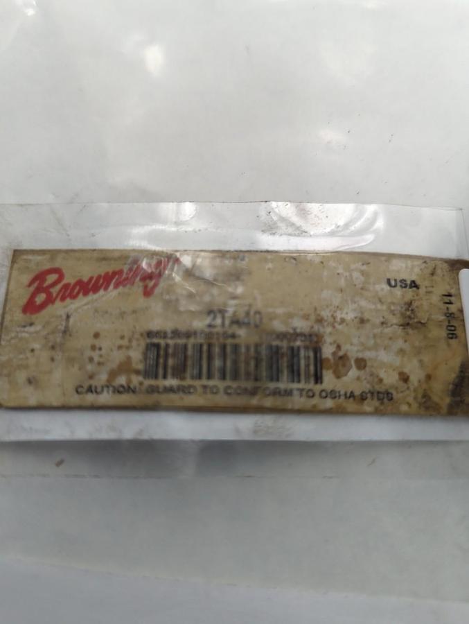 Used BROWNING,2TA40,V-BELT SHEAVE BUSHING PULLEY PRE-OWNED