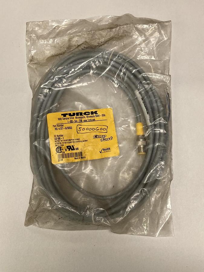 Used Turck,RS 4.5T-6/S653 U2186-1,Cordset