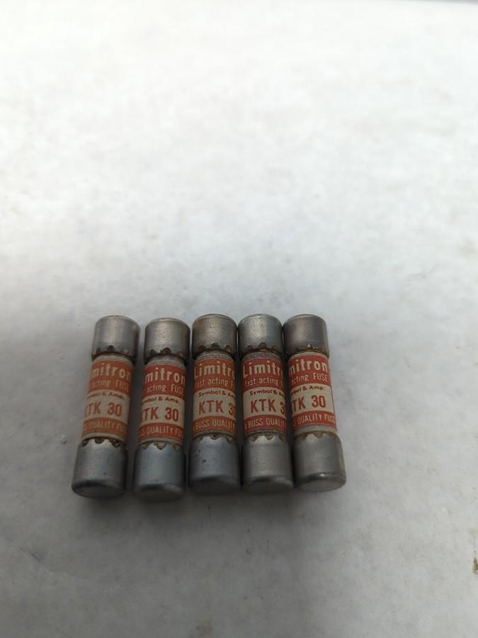 COOPER BUSSMANN,KTK 30,LIMITRON 30 AMP FUSE LOT OF 3 NOS