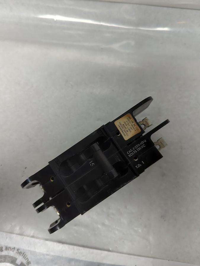 Used HEINMANN,CD2-H3-U,CIRCUIT BREAKER 2-POLE 15 AMP 125V DC PRE-OWNED