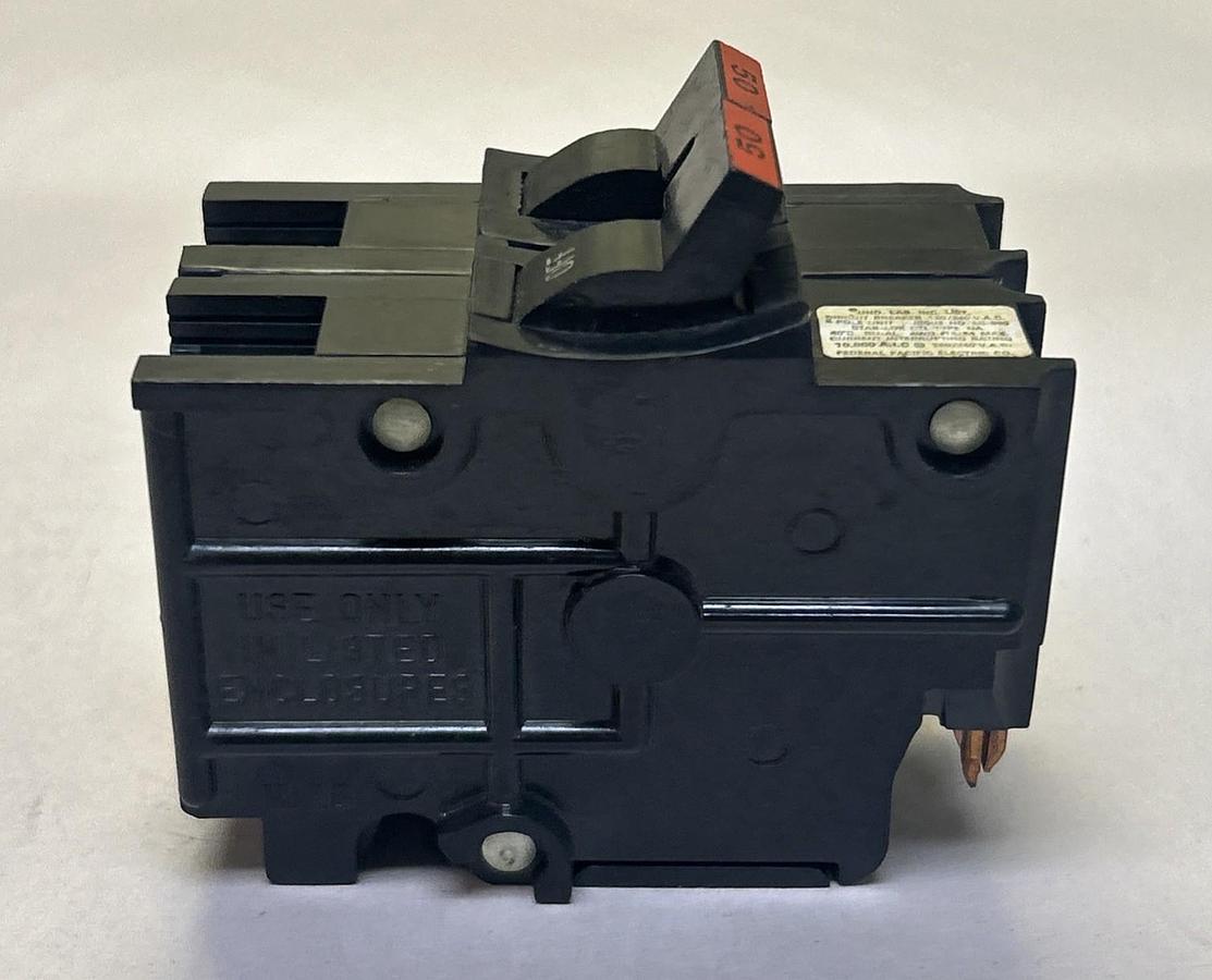 Used FEDERAL PACIFIC,NA250,CIRCUIT BREAKER 50A 120/240V 2P