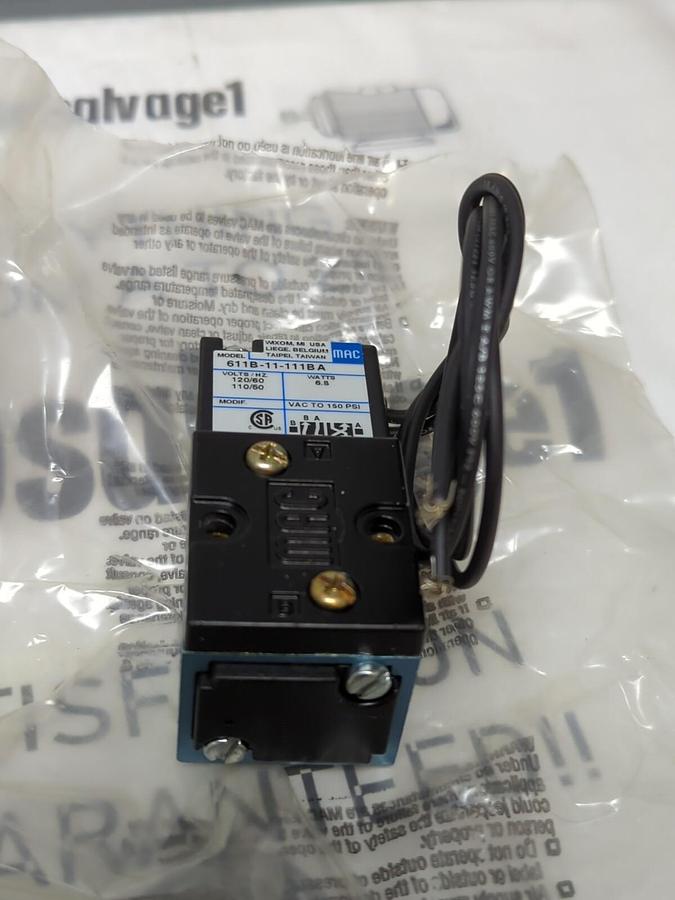 MAC VALVES,611B-11-111BA,SOLENOID VALVE NEW
