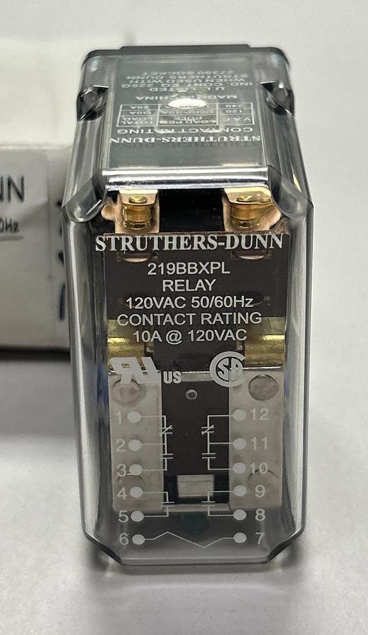 Used STRUTHERS DUNN,219BBXPL,INDUSTRIAL RELAY NEW
