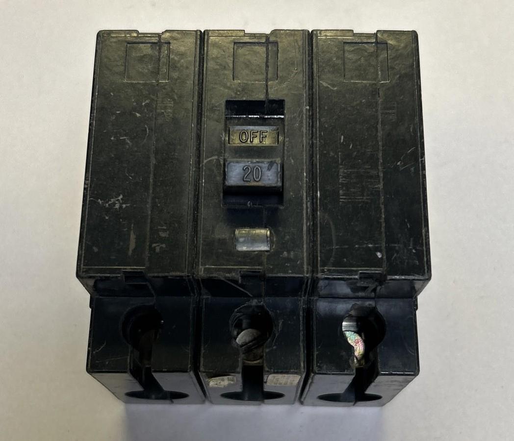 Used SQUARE D,EHB4320,CIRCUIT BREAKER 20A 240/480V 3P