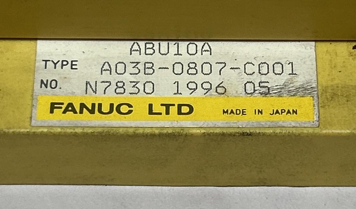 Used FANUC,A03B-0807-C001,RACK W/ A03B-0807-C011 / A03B-0807-C161 / A03B-0807-C104