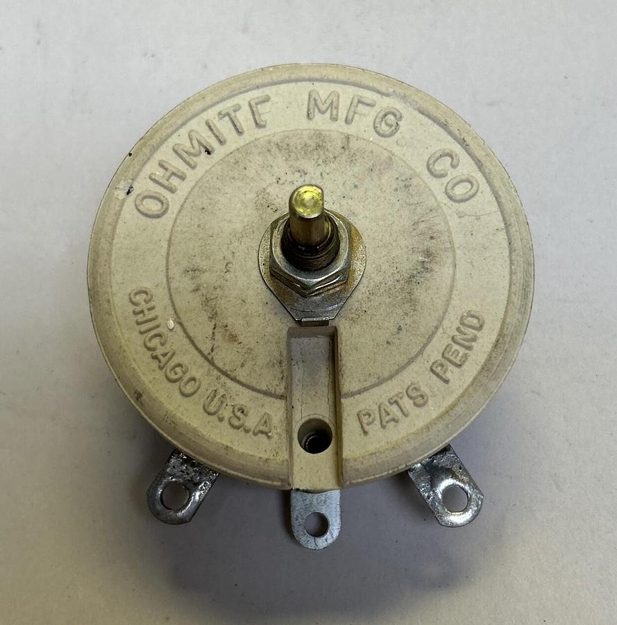 Used OHMITE,RKS50R,RHEOSTAT 100W 50 OHMS