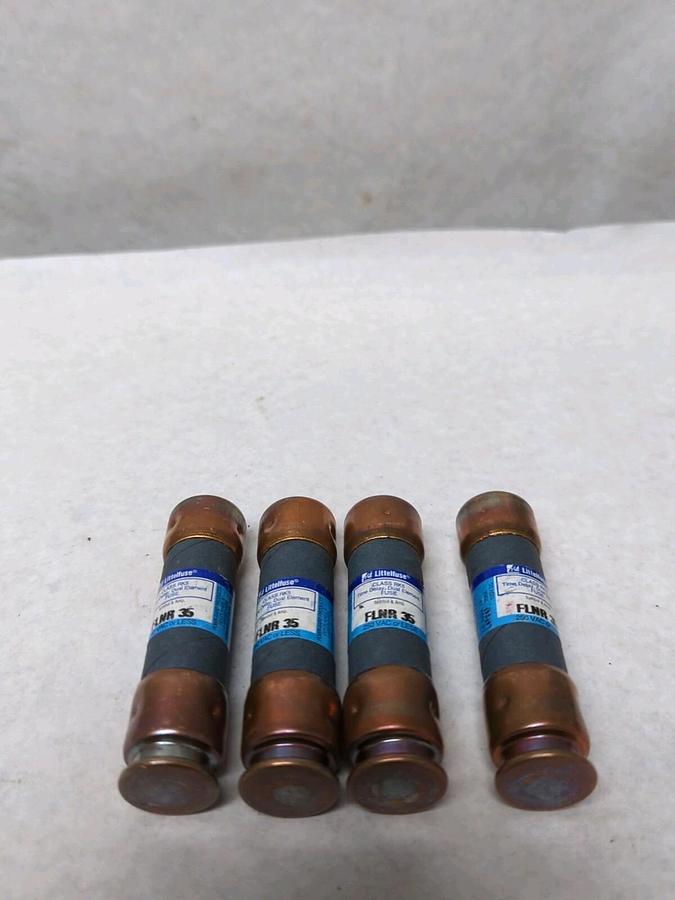 Used LITTELFUSE,FLNR-35,CLASS RK5 35 AMP FUSE LOT OF 4 PRE-OWNED