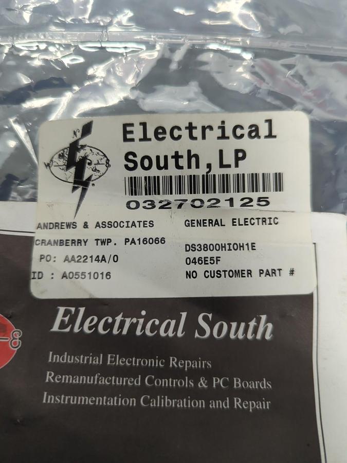 Used GE,DS3800HI0HIE-6BA03,CIRCUIT BOARD PRE-OWNED