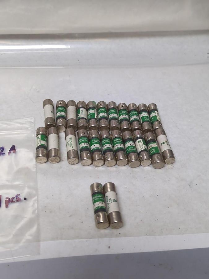 LITTELFUSE,FLM 12A,TIME DELAY 12 AMP FUSES LOT OF 24 NOS