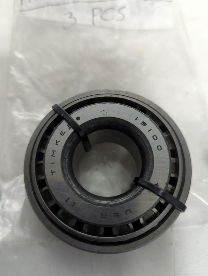Used TIMKEN,15100,ROLLER BEARING CONE WITH FIT-1250 CUP 1 INCH BORE LOT OF 3