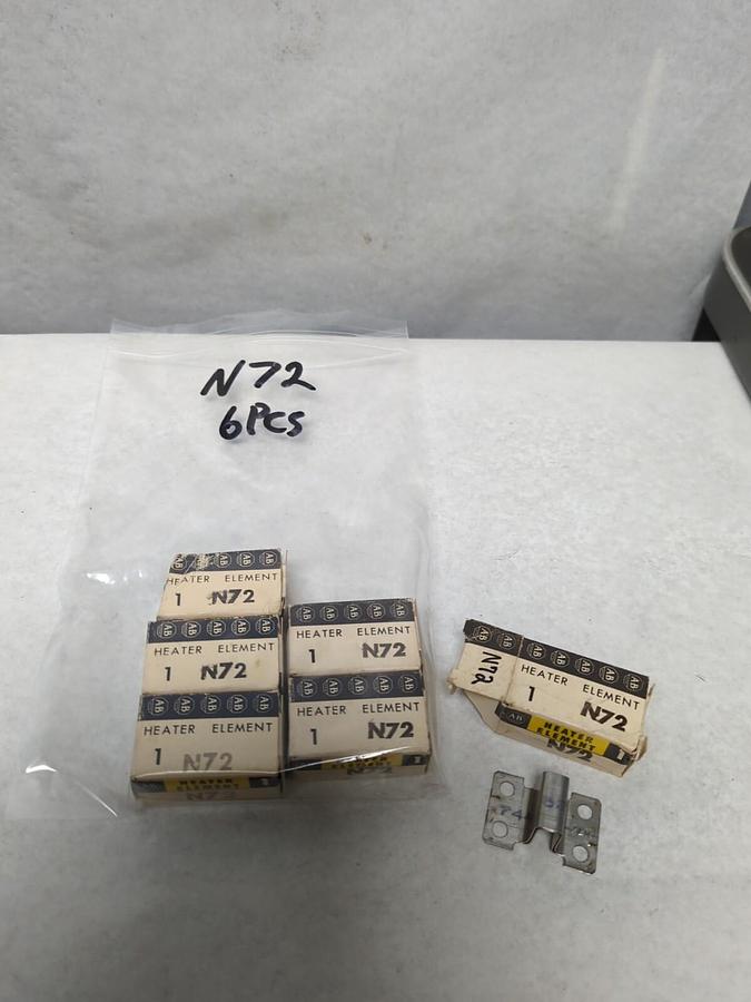 ALLEN BRADLEY,N72,THERMAL OVERLOAD HEATER ELEMENT LOT OF 6 NOS