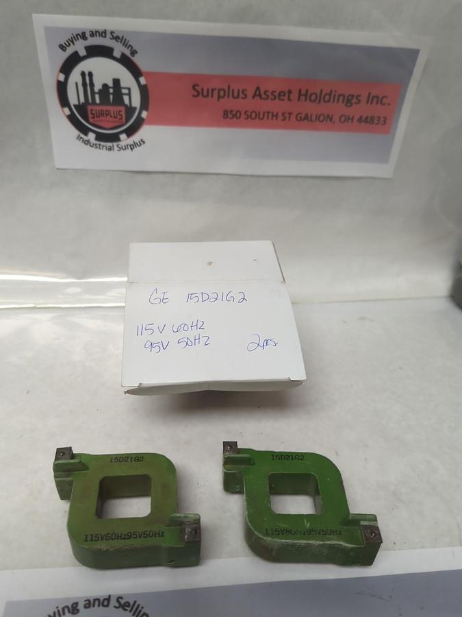 Used GENERAL ELECTRIC,15D21G2,COIL 115V 60HZ 95V 50HZ LOT OF 2 PRE-OWNED