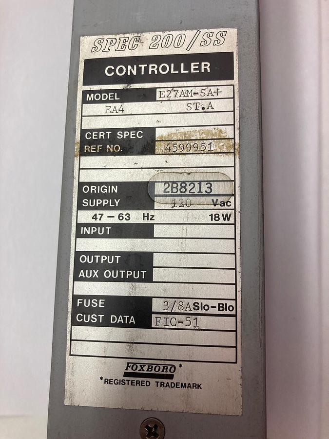 Used Foxboro,E27AM-SA-+EA4,Indicator Process Controller