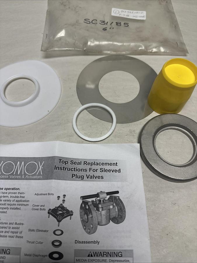 Used XOMOX,SC31185,Top Seal Replacement Kit