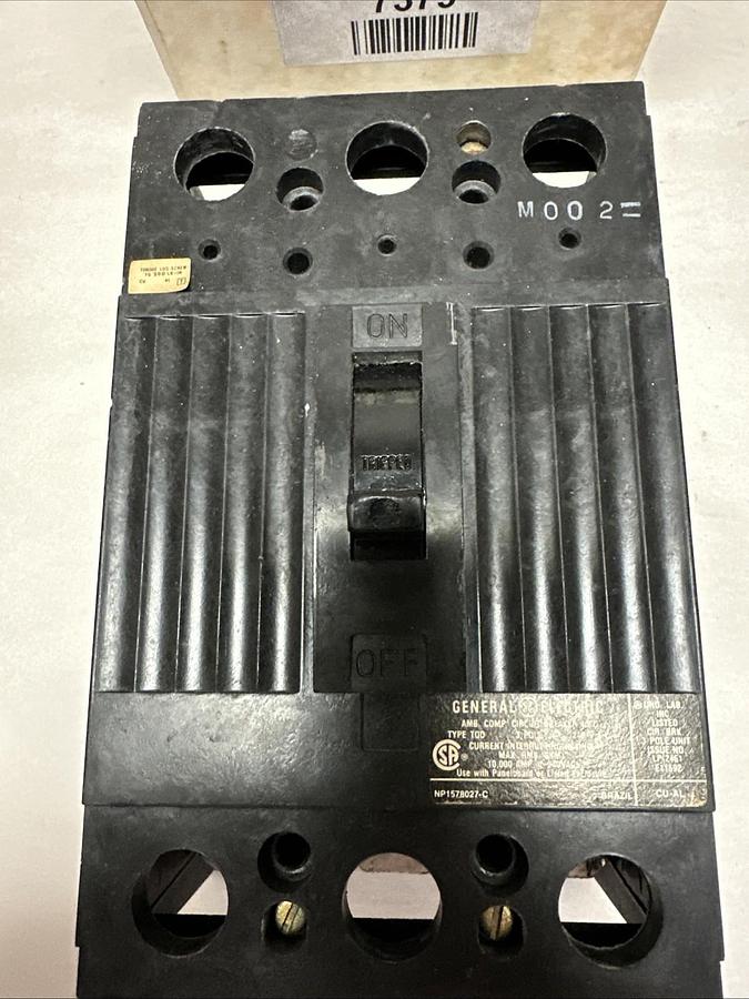 Used GE,TQD3225,225 Amp 3 Pole Molded Circuit Breaker