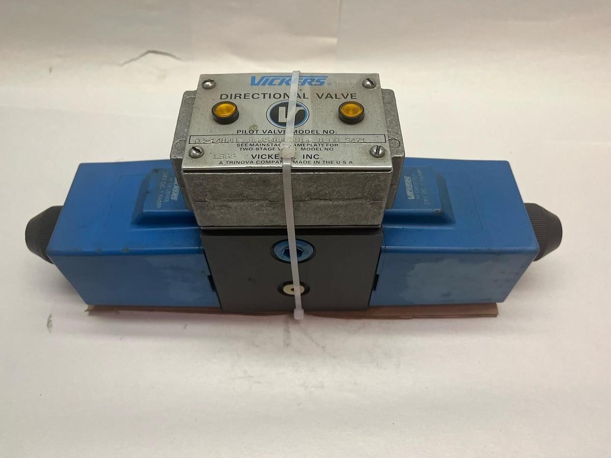 Used VICKERS,DG4S4LW-016C-H-60-S471,HYDRAULIC DIRECTIONAL VALVE 02-148492 24VDC COIL
