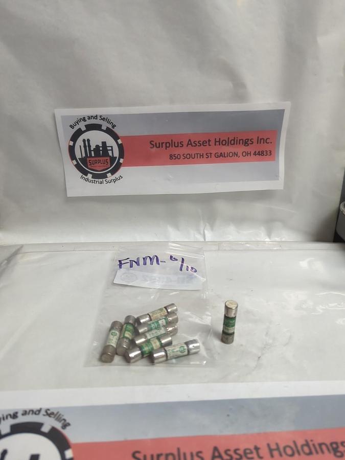Used COOPER BUSSMANN,FNM-6/10,FUSETRON 6/10 AMP FUSE LOT OF 8 PRE-OWNED
