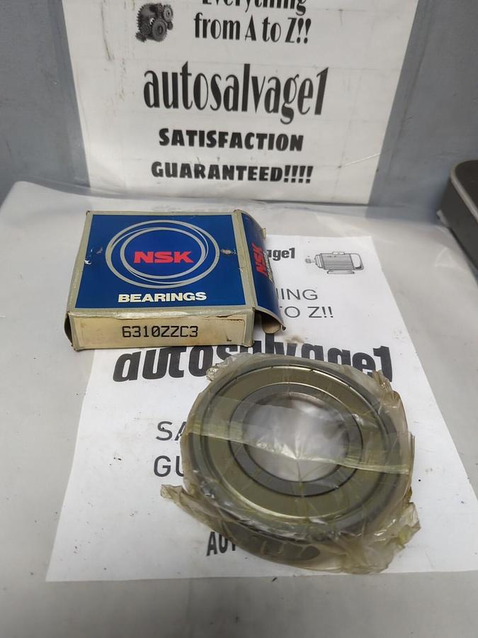 NSK,6310ZZC3,DEEP GROOVE BALL BEARING DOUBLE SHIELDED 50 X 110 X 27 MM NOS