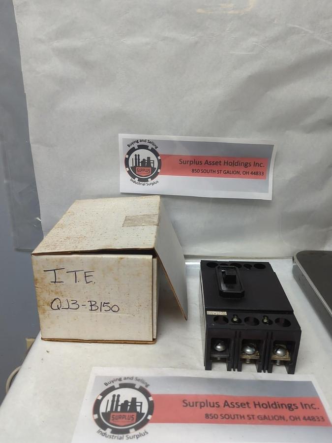 Used I.T.E.,QJ3-B150,CIRCUIT BREAKER 3-POLE 150 AMP PRE-OWNED