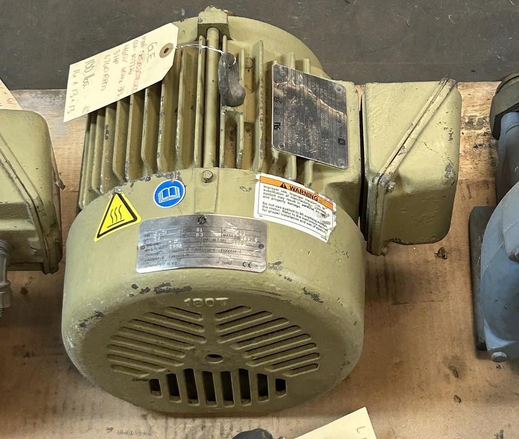 Used GE,5KS182ST205,MOTOR 3HP 230/460V 1760RPM 3PH 182T FRAME