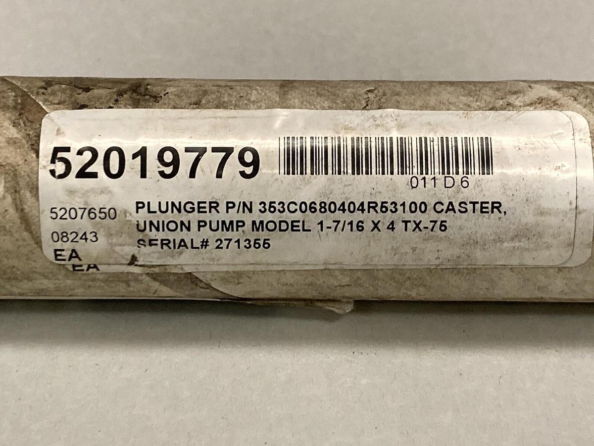 Used RGM,353C0680404R53100,Plunger Model 1-7/16 X 4 TX-75