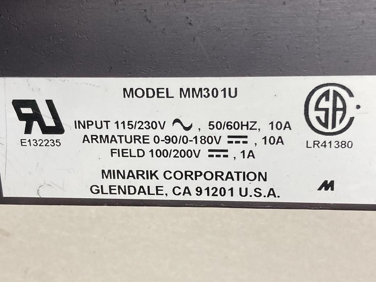 Used Minarik,MM301U,Single-Phase Motor Control Drive 115/230V 50/60Hz 10A