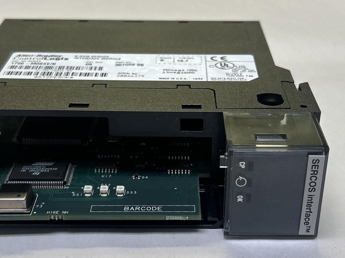 Used ALLEN BRADLEY,1756-M08SE,8 AXIS SERCOS INTERFACE MODULE