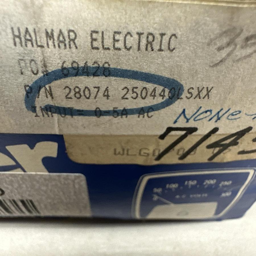 Yokogawa,28074 250440LSXX,0-350AC Amps Panel Meter