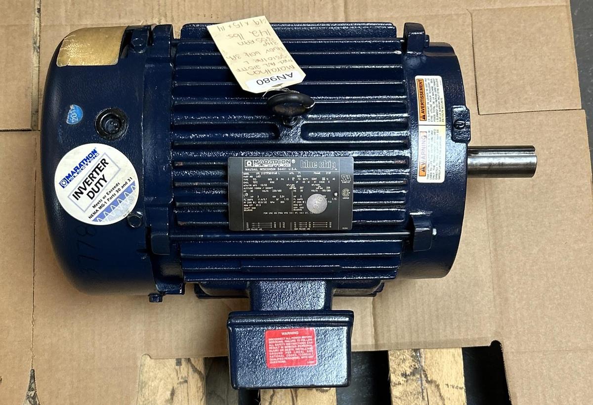 MARATHON,AVL215TTFS8101ARL,MOTOR 3HP 855RPM 230/460V 3PH 215T FRAME