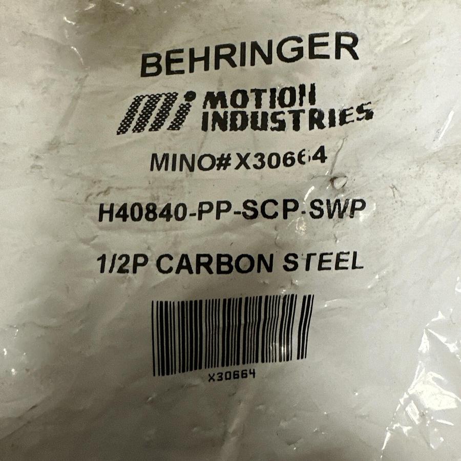 Behringer,H40840-PP-SCP-SWP,1/2P Carbon Steel