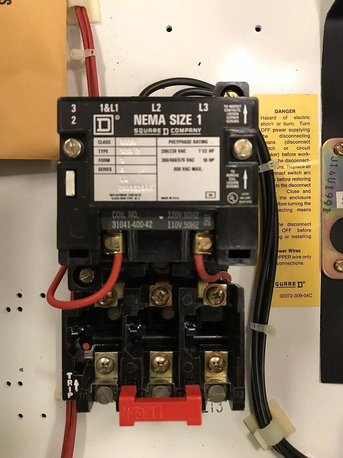 Square D,8941DC20-SY68,Duplex Controller Motor Starter SIze 1 Class 8941