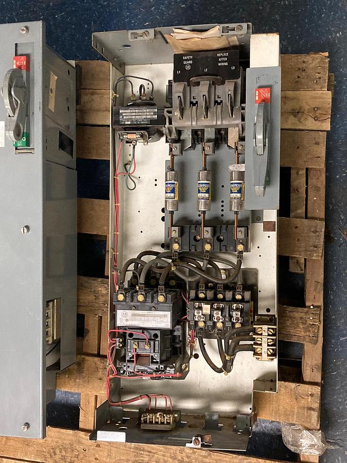 Used Allen-Bradley,2100 2112B,Size 3  Fused MCC 32 INCH Starter Feeder Bucket