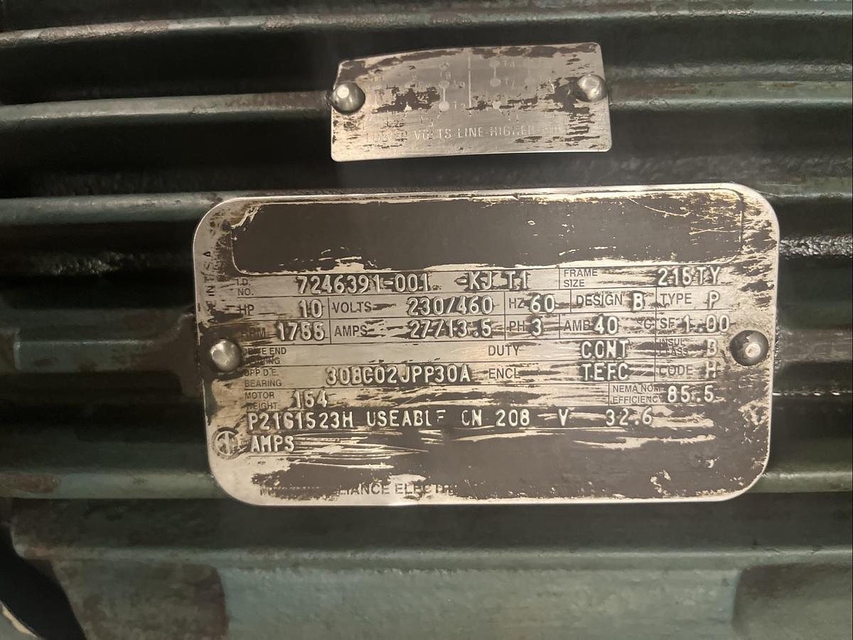 Used DODGE,079163-14-PS,210TC28A GEAR REDUCER RATIO 25.6 INPUT 10HP 1755RPM