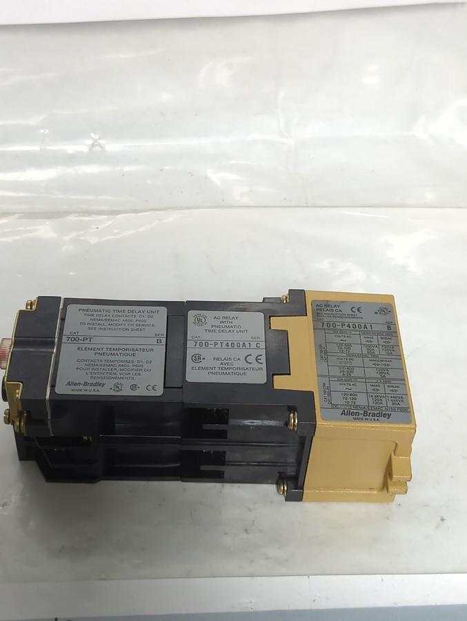 Used ALLEN BRADLEY,700-PT,PNEUMATIC TIME-DELAY UNIT PRE-OWNED