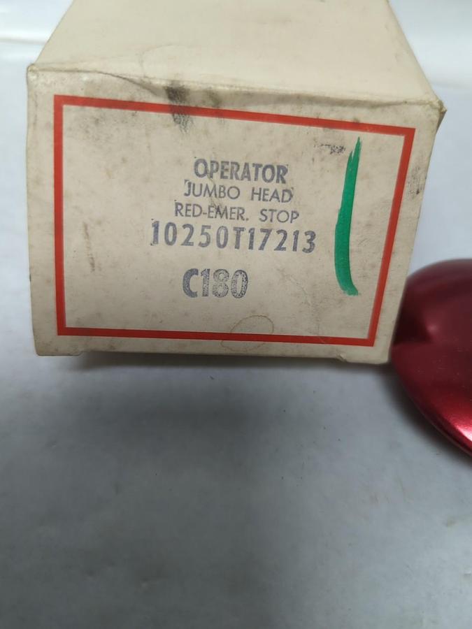CUTLER-HAMMER,10250T17213,OPERATOR JUMBO HEAD RED-EMERGENCY-STOP C180 NOS