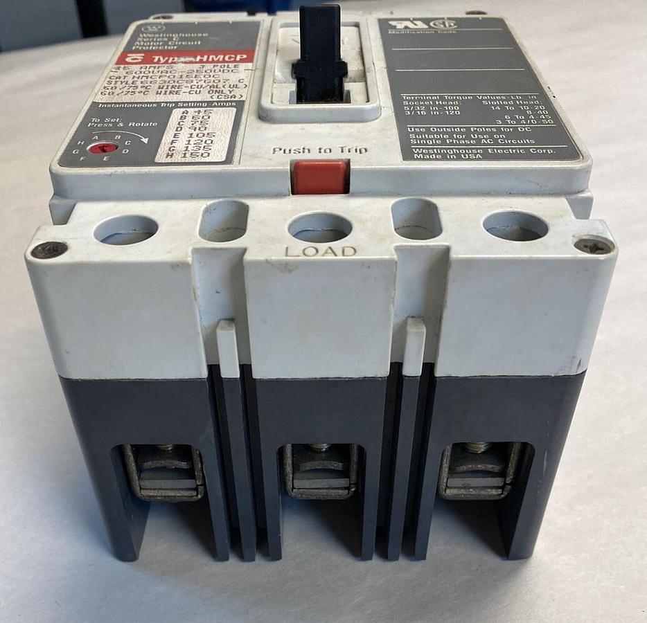 Used Westinghouse,HMCP015E0C,Motor Circuit Protector 15AMP 600V