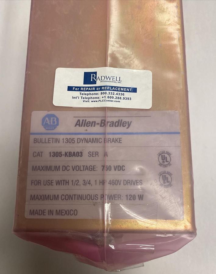 Used ALLEN BRADLEY,1305-KBA03,SER. A DYNAMIC BRAKE 750VDC