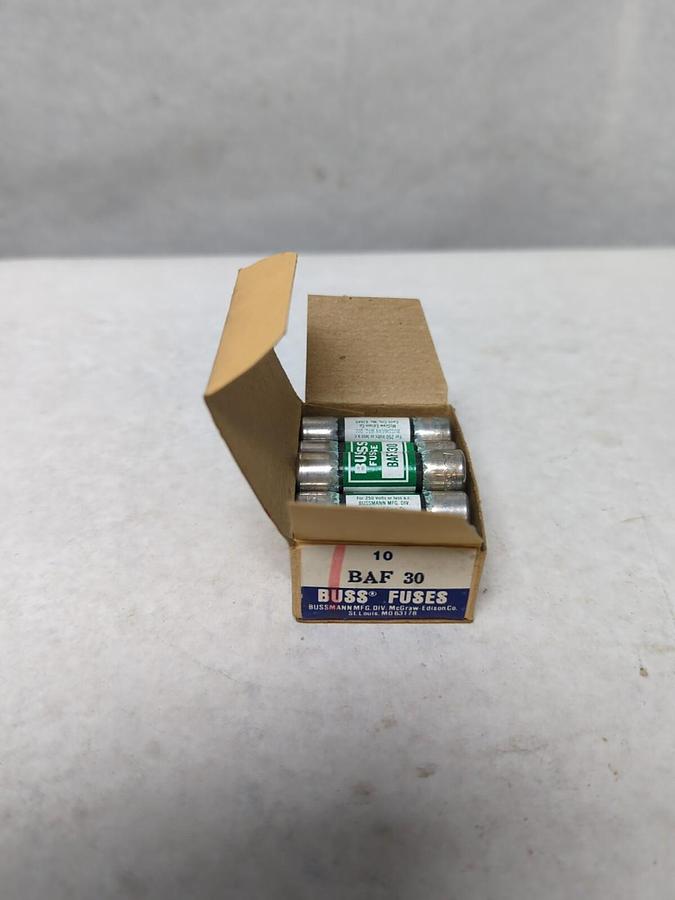COOPER BUSSMANN,BAF-30,30 AMP FUSES BOX OF 10 NOS