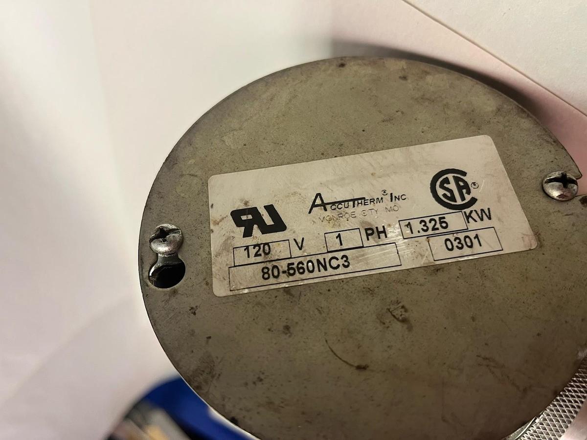 Used ACCUTHERM,80-560NC3,IMMERSION HEATER 120V 1PH 1.326kW 36" ELEMENT