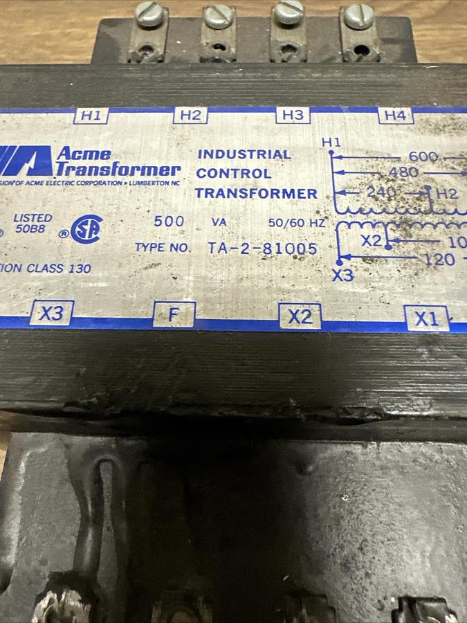 Used Acme,TA-2-81005,Transformer