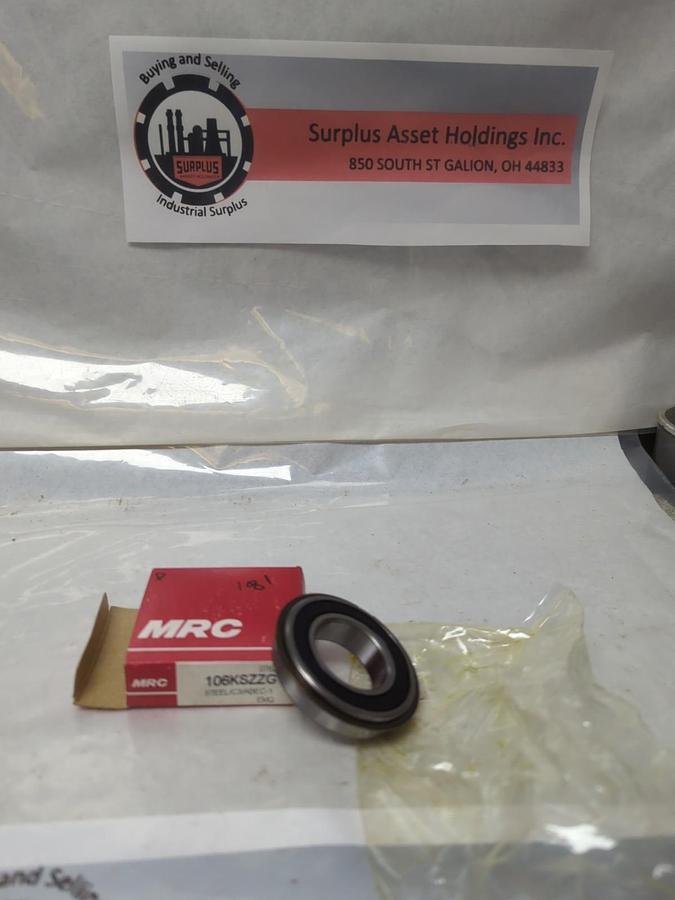 MRC,106KSZZG,RUBBER SEALED WITHBALL BEARING WITH SNAP RING NOS