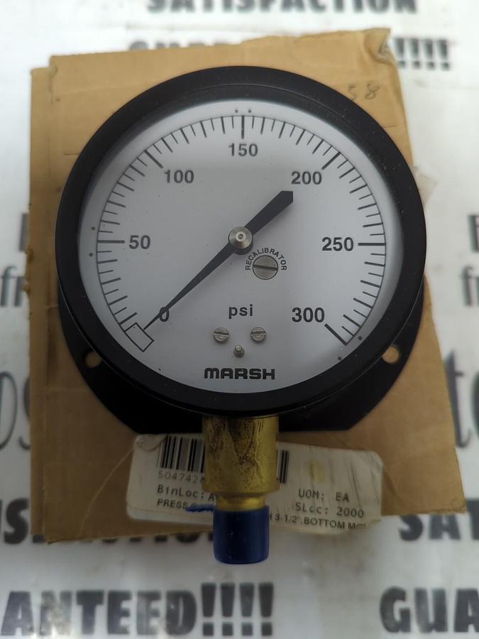 MARSH BELLOFRAM,H1258 3.5-QUAL,1/4 INCH NPT 300PSI GAUGE NEW