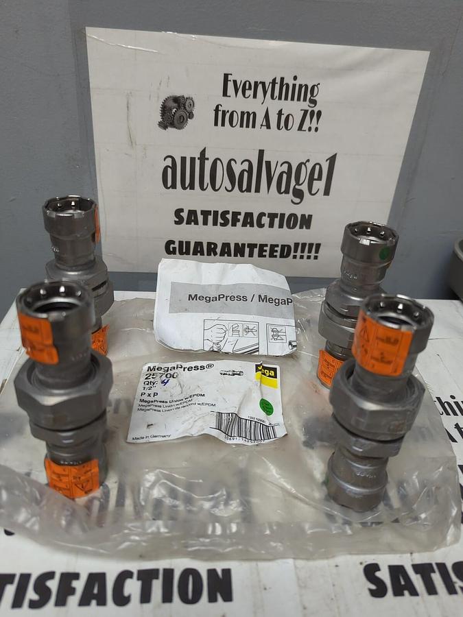 VIEGA,25700,MEGAPRESS 1/2 IN X1/2 IN UNION W/EPDM LOT OF 4 NOS