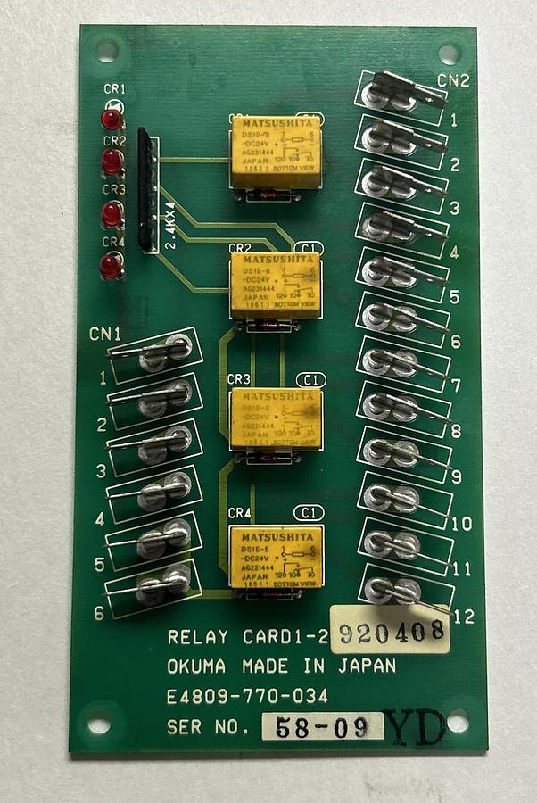 Used OKUMA,E4809-770-034,RELAY CARD