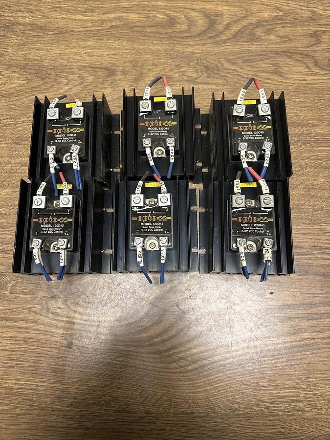 Used Opto 22,120D45,Solid State Relay LOT of 6