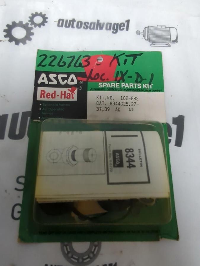 ASCO RED HAT,182-882,SOLENOID REBUILD KIT 8344 NEW