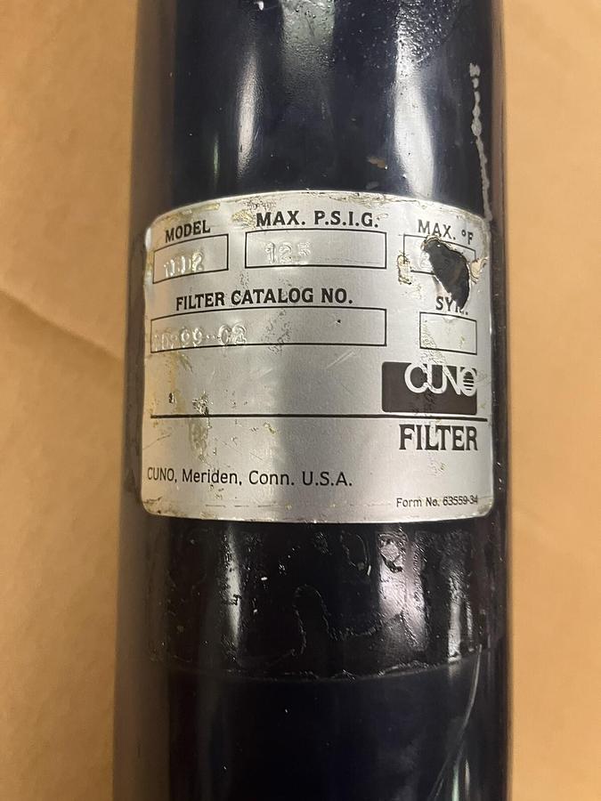Used CUNO,40299-02,FILTER 1BD2 3/4" 125PSI no element