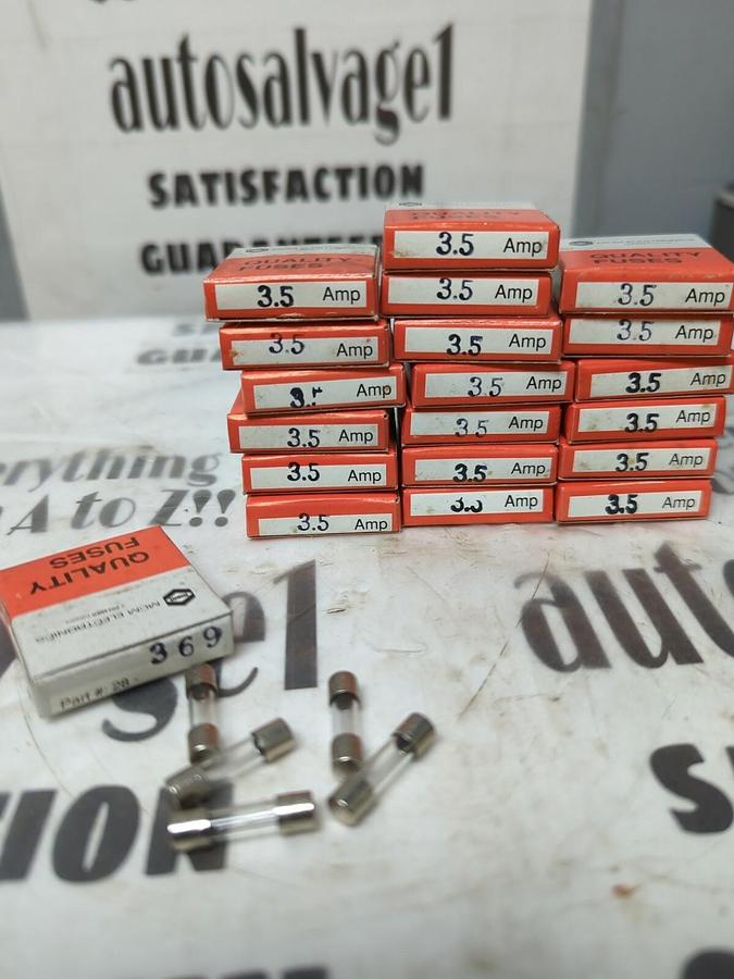MCM ELECTRONICS,28-369,QUALITY GLASS FUSE 3.5 AMP LOT OF 100 NOS